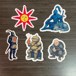 Dark Souls Stickers Gray Wolf Sif Seigmeyer of Catarina Solaire Patches Set of 5