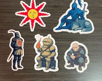 Dark Souls Stickers Gray Wolf Sif Seigmeyer of Catarina Solaire Patches Set of 5