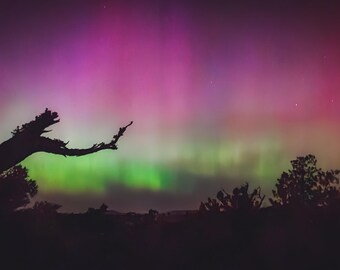 Desert Aurora Photo Print, Oregon High Desert Photography.