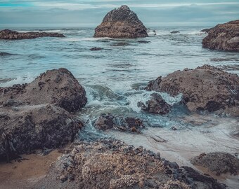 Stellar Tides Art Print, Oregon Coast Photography
