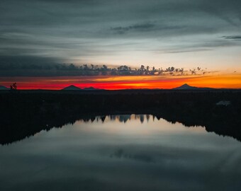 Cascadia Sunset Art Print. Redmond, Oregon Photography