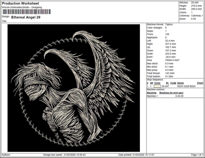 Ethereal Angel Embroidery Design. [only for Black Base] - Etsy