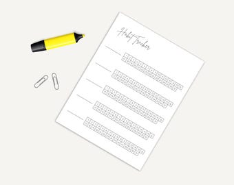 Habit Tracker Printable | Minimal Habit Tracker | Monthly Habit Tracker | Instant Download | Letter & A4