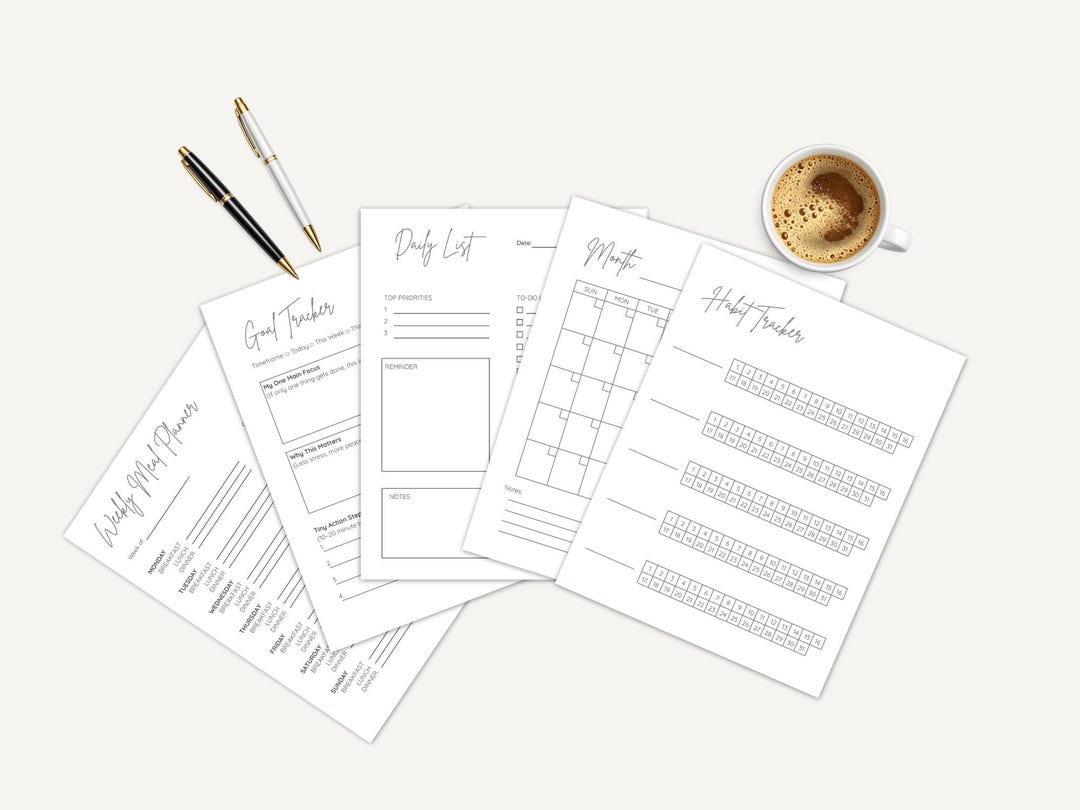 Busy Mom Planner Bundle | Daily Weekly Monthly Planner | Printable PDF ...