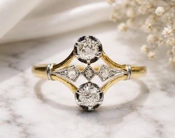1.50ct White Round Cut Diamond Engagement Ring, Solid 925 Sterling Silver Art Deco Ring