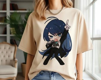 80s Korean Anime Kawaii Graphic Tee, Retro Psychedelic University Shirt