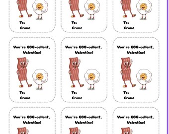 Afdrukbaar klaslokaal Valentijnskaarten voor kinderen | You're Eggcellent | Geen snoep | Direct downloaden