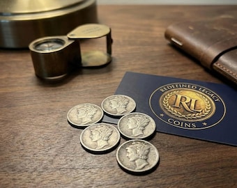 5-Coin Mercury Dime Starter Pack (1916-1945) | 90% Silver "Winged Liberty" | Inflation Hedge | Vintage US Coinage | Redefined Legacy Curated