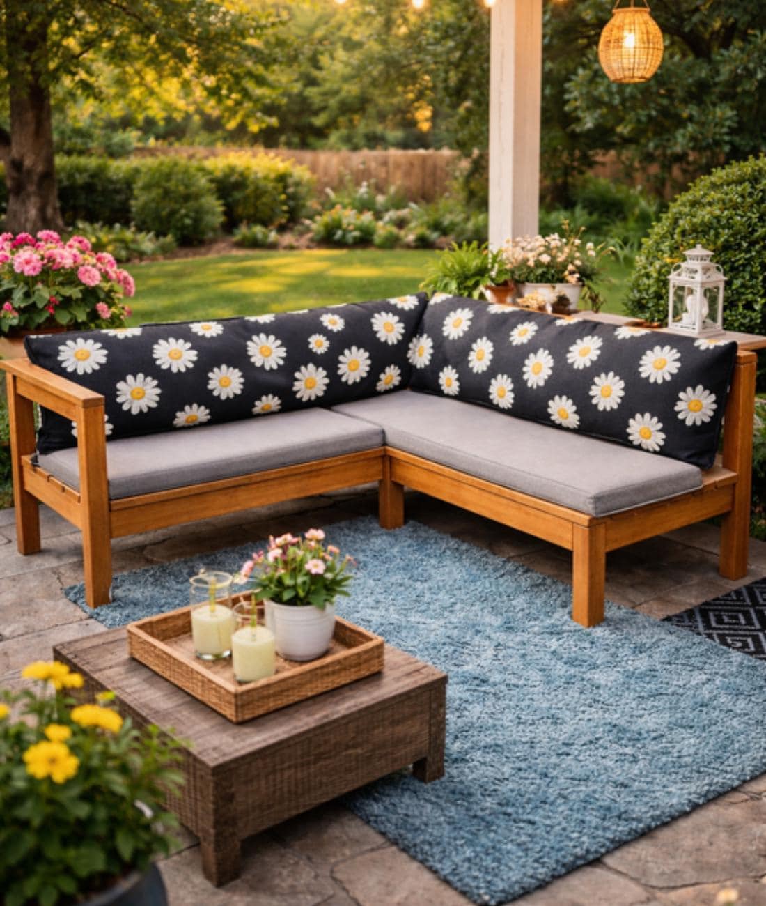 DIY Outdoor Sectional Sofa Plans | 2x4 Patio Couch & One-arm Sofa Set ...