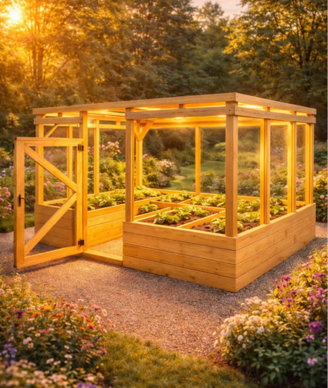 Enclosed Raised Garden Bed Plans | DIY Garden Box With Protective Fence ...