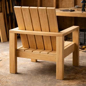 Simple Modern Outdoor Chair Plans | DIY Patio Chair Woodworking Plan ...
