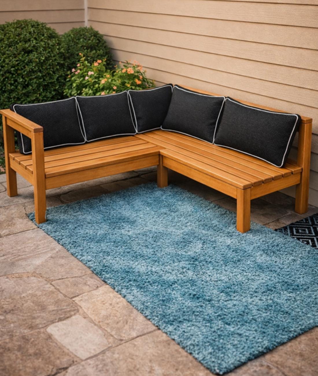 DIY Outdoor Sectional Sofa Plans | 2x4 Patio Couch & One-arm Sofa Set ...