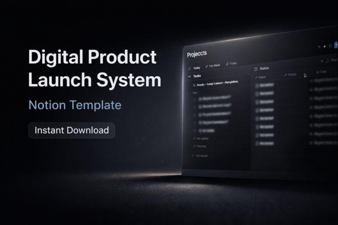 Digital Product Launch System – Notion Template for Creators ...