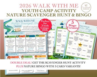 LDS Youth Camp Scavenger Hunt & Bingo (Digital Download)