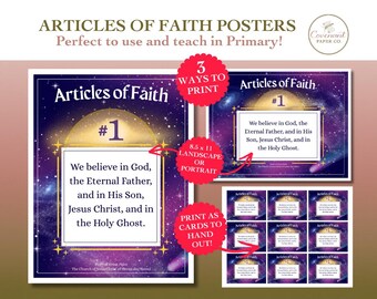 LDS Articles of Faith Posters | Scripture Wall Art (Digital Download)