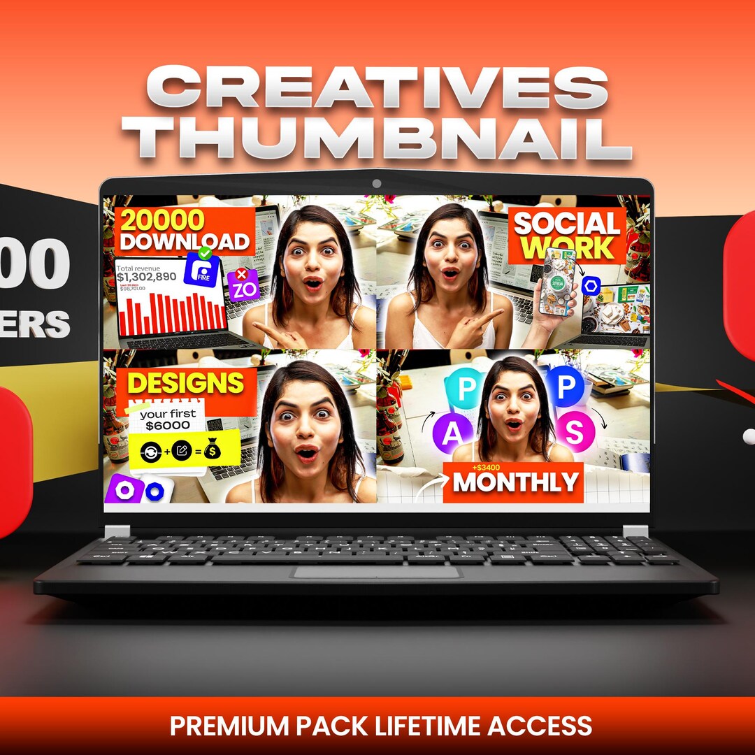 Thumbnail Pro Course Youtube Thumbnail Pro Pack | Editable Photoshop Thumbnails PSD ...