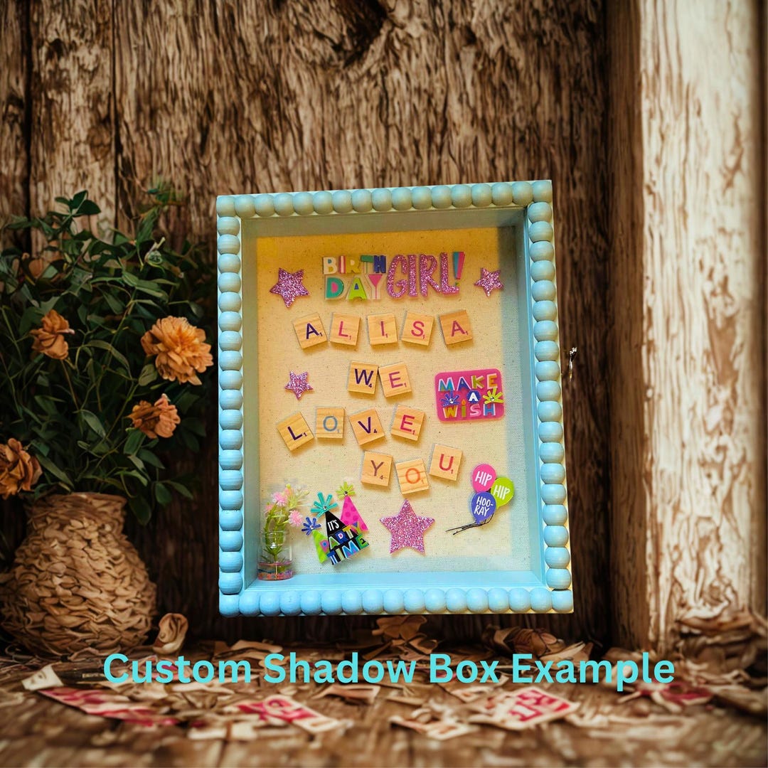 Personalized Shadow Box Art 8x10 - Etsy