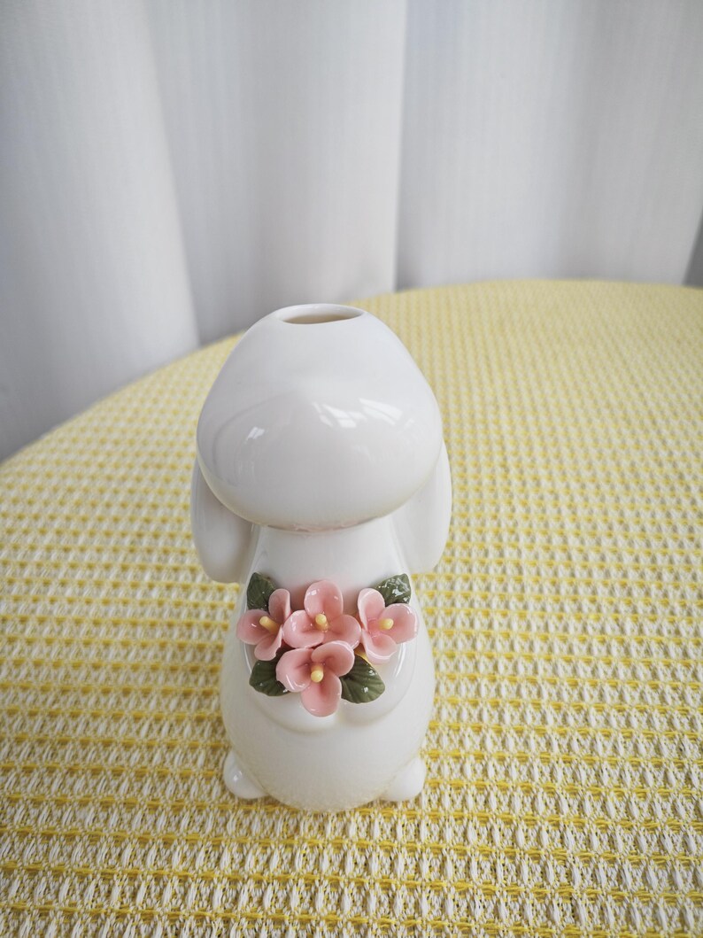 Handmade Ceramic Bunny Figurine Vase - Etsy