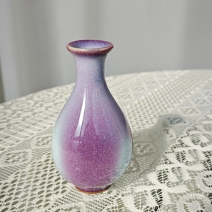 Handmade Jun Kiln Purple Glaze Yuhuchunping Vase