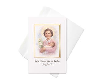 Saint Gianna Beretta Molla Prayer Card | Patron Saint of Mothers Pregnancy Prayer | Pro Life Saint Prayer | Catholic Gift for Mom
