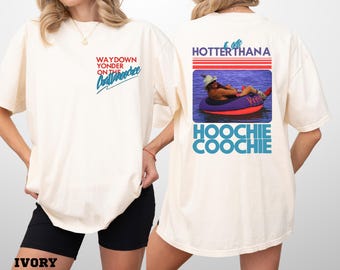Way Down Yonder Hoochie Coochie Comfort Colors T-shirt, Summer Meme-T-shirt