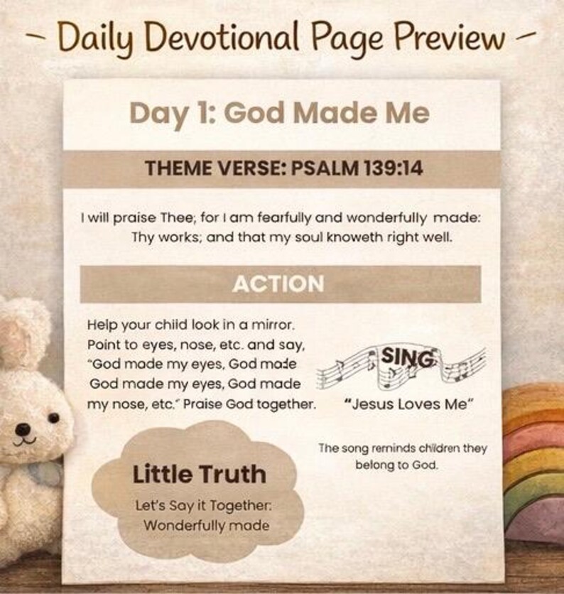 Toddler Morning Devotional | Christian Family Routine (Digital Download) image 4