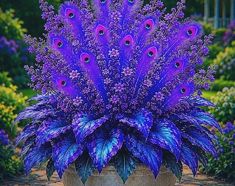 200+ Rare Blue Rainbow Hosta Seeds – Colorful Shade Loving Perennial Garden Plant