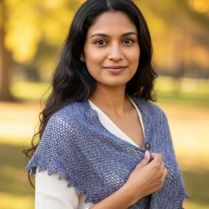 Stickmönster för spetssjal i PDF-format | Mönster för stickad omlott- och triangelhalsduk | Fingeringvikt | Enkla till avancerade stickmönster