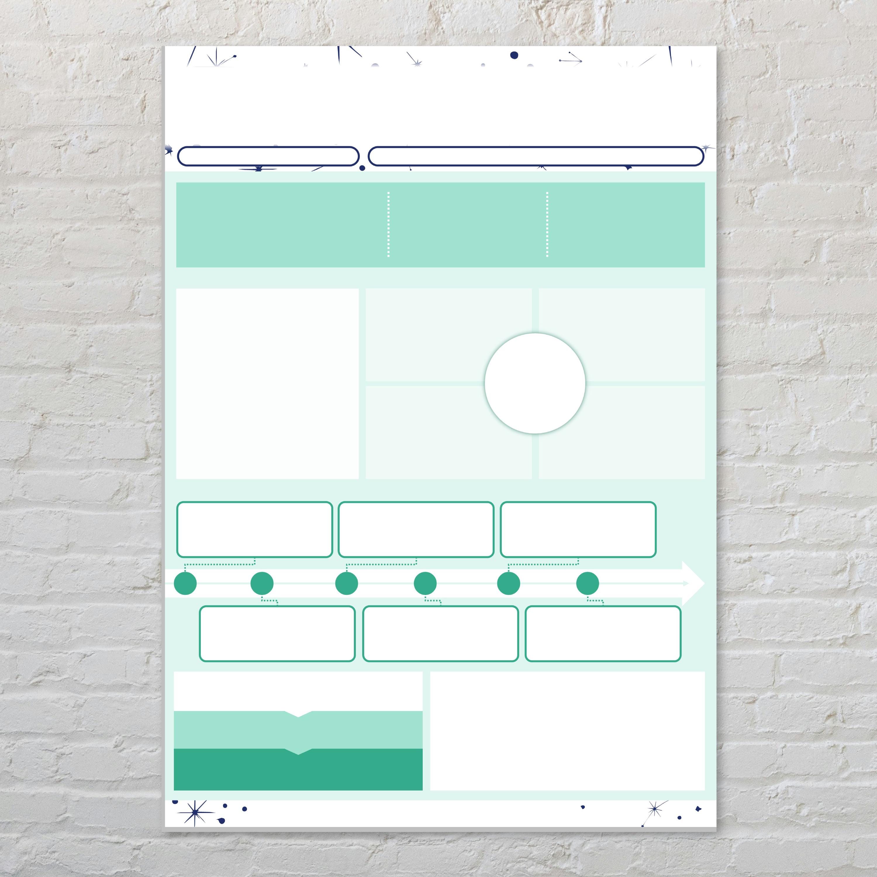 Academic Research Poster Template | Structured Data & Process Framework ...