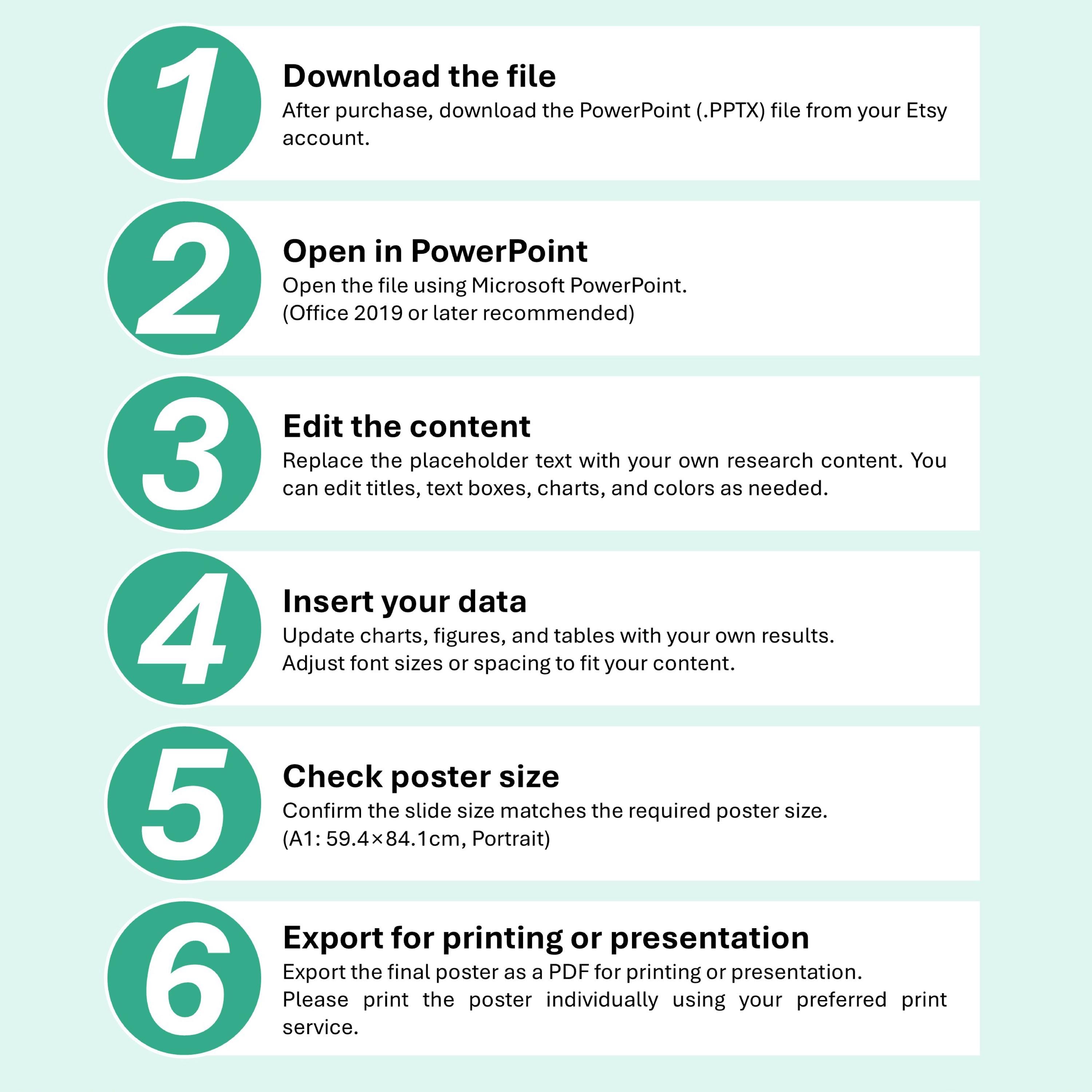 Academic Research Poster Template | Structured Data & Process Framework ...