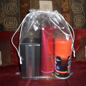 50 Qty 8&quot; x 10&quot; Double Drawstring Clear Poly Plastic Bags 2MIL Reusable/Durable