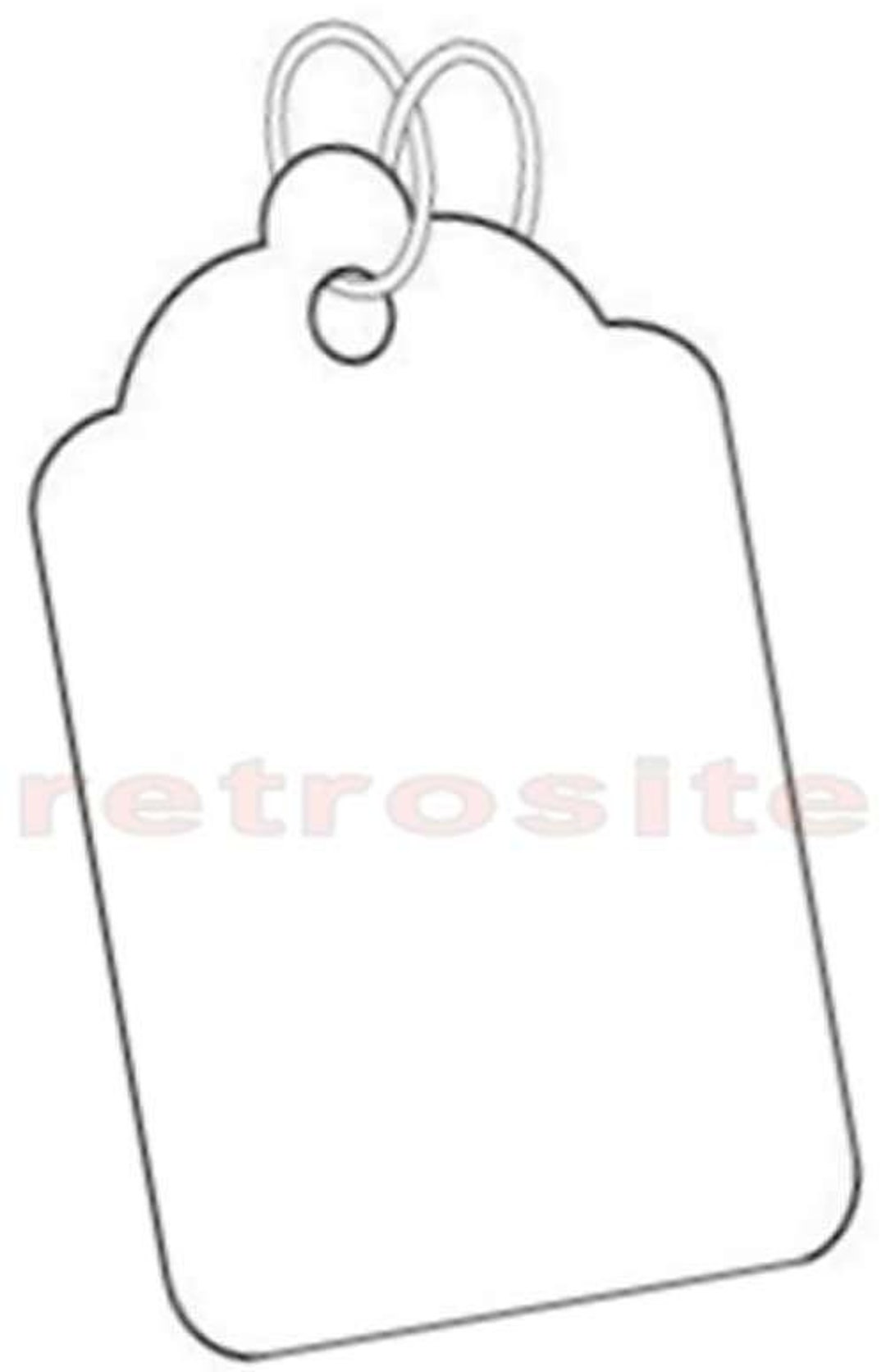 Pre-Strung Blank White Merchandise Price Tags Large Small Hang String  Jewelry