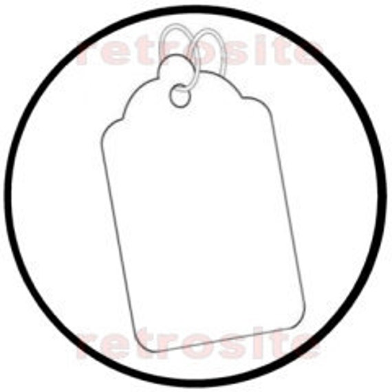 200 WHITE Large Price TAG #7 Merchandise Tags BLANK w/ Strings STRUNG SALES