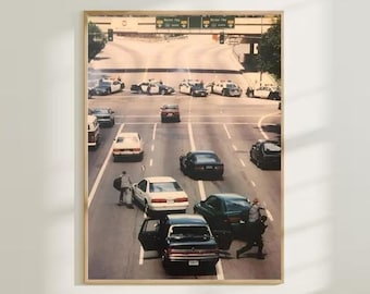 Heat 1995 Shootout Poster – Iconic Crime Film Scene Art Print Poster