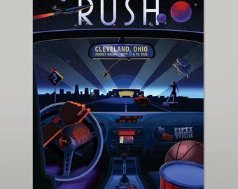 Rush Fifty Something Tour Rocket Arena Cleveland OH September 17 19, 2026 Poster