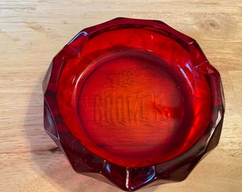 Red Glass Tray - Etsy