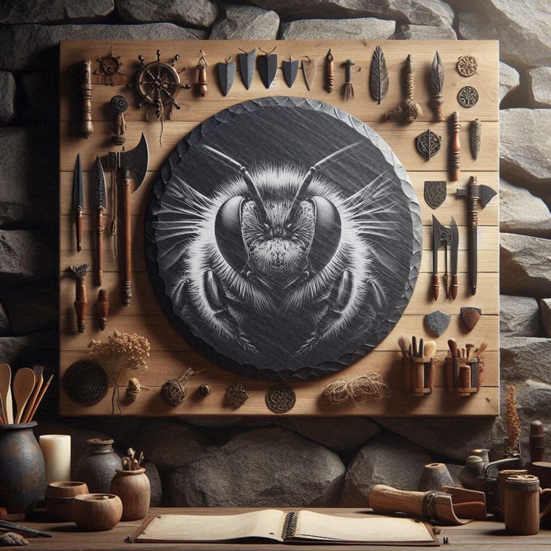 Bee PNG – Slate Engraving File for Laser Machines [45] - Etsy