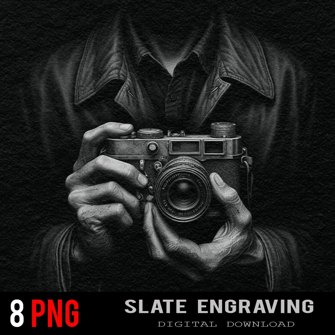 Analog Camera PNG – Slate Engraving File for Laser Machines [18] - Etsy