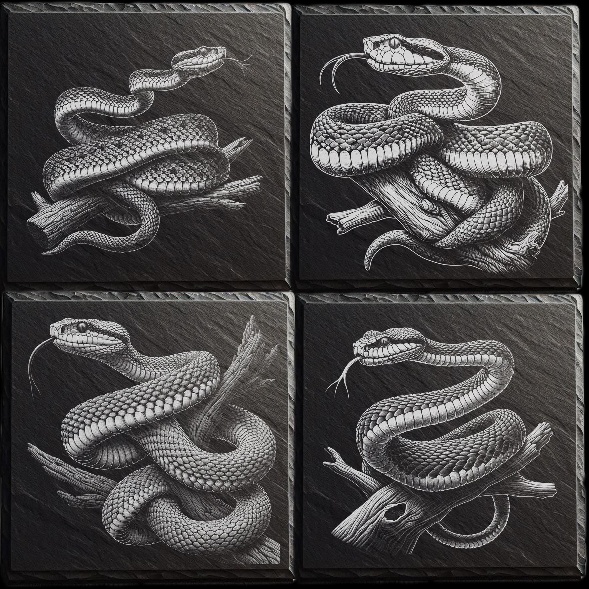Tree Snake Pattern Snake Wrapped on Tree PNG – Slate Engraving File for Laser Machines [59 ...
