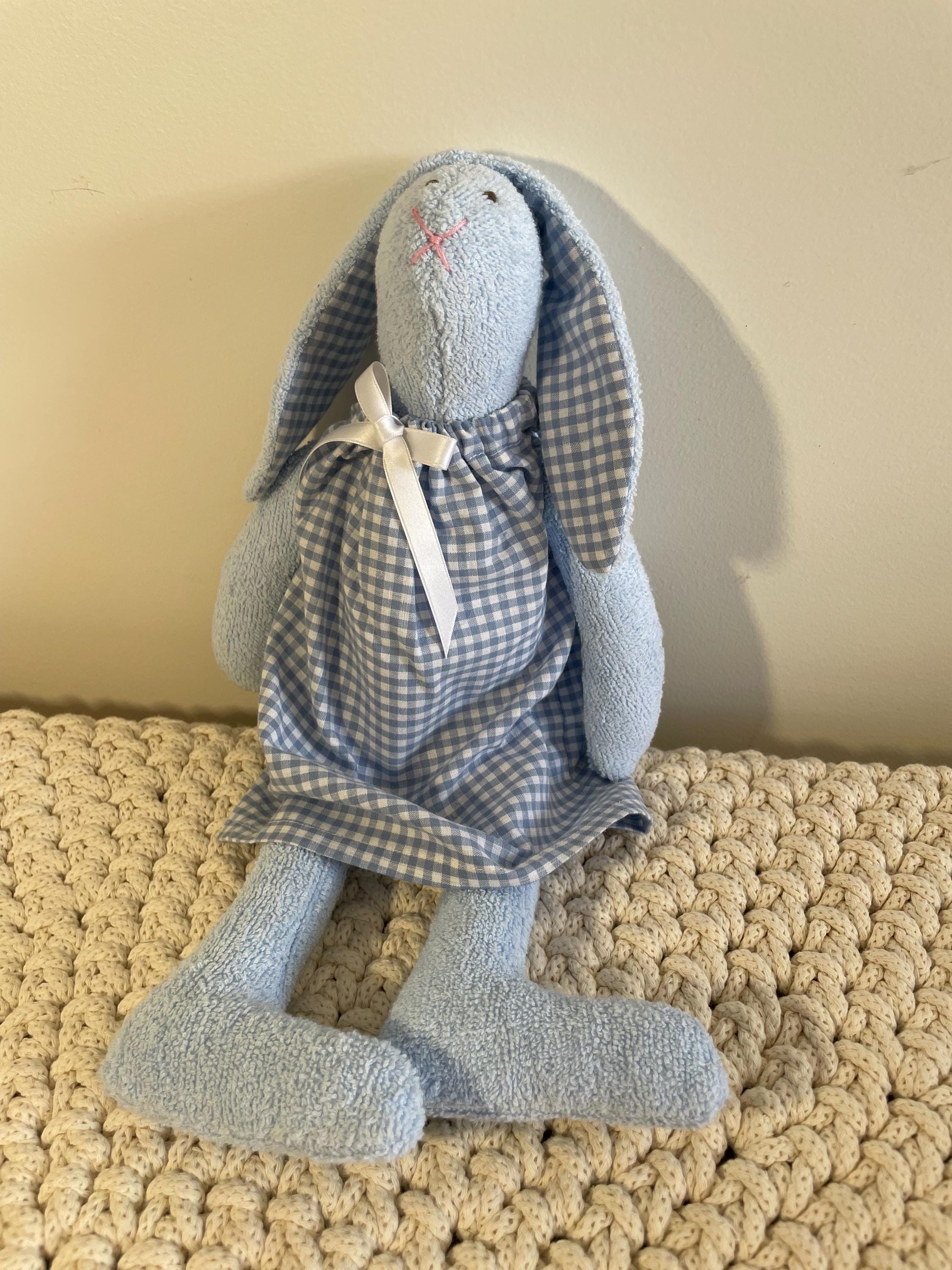 Toweling Rabbit Toy Handcrafted Plush Towelling Rabbit - Child Safe - Etsy