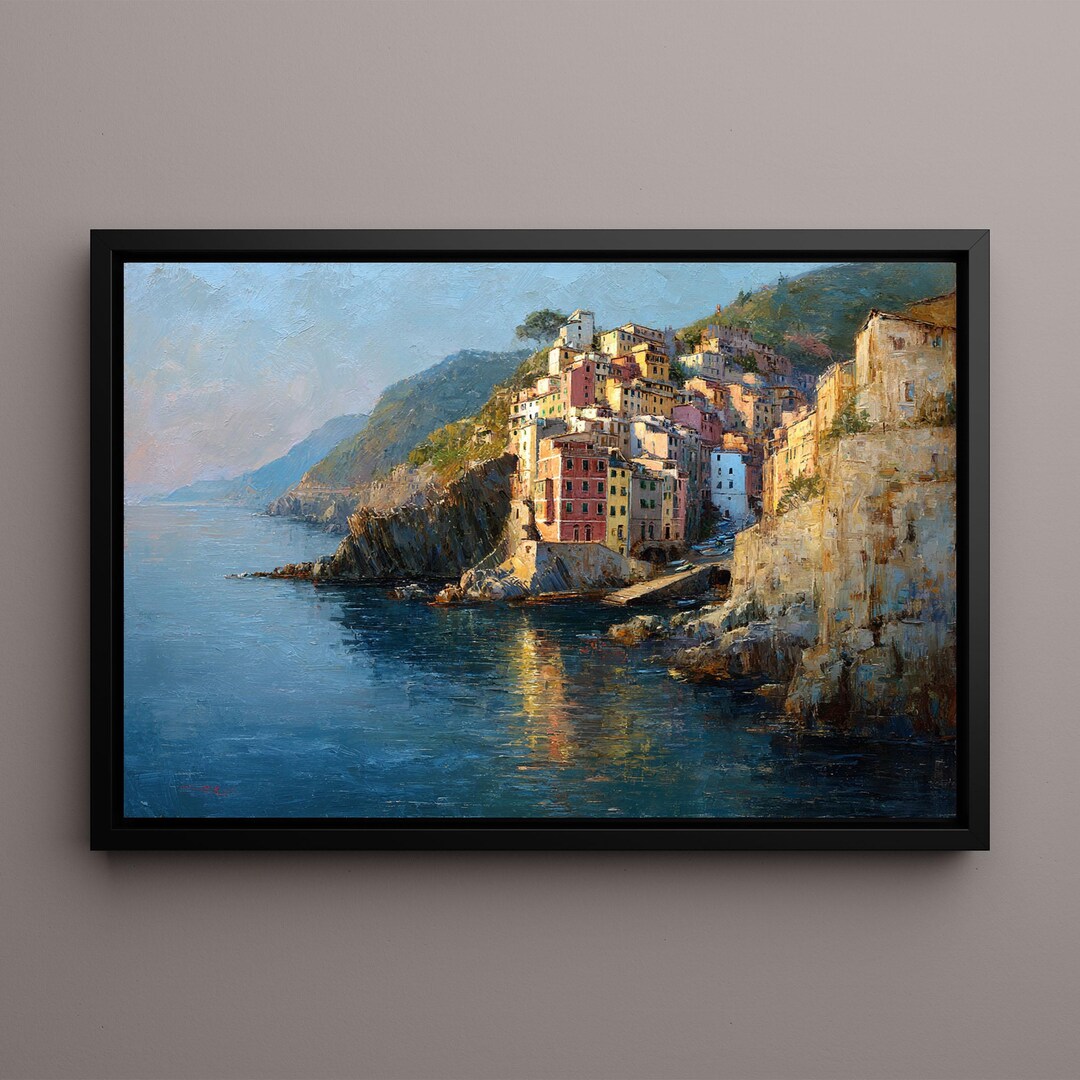 Cinque Terre Cliffside Original Oil Painting Italy - Etsy