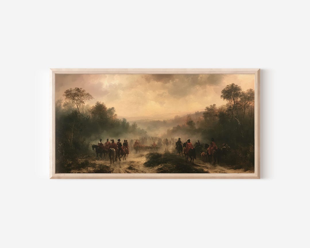 Hunting Renaissance Scene Renaissance Hunting Scene Print, Noble Riders Equestrian Art, Old ...