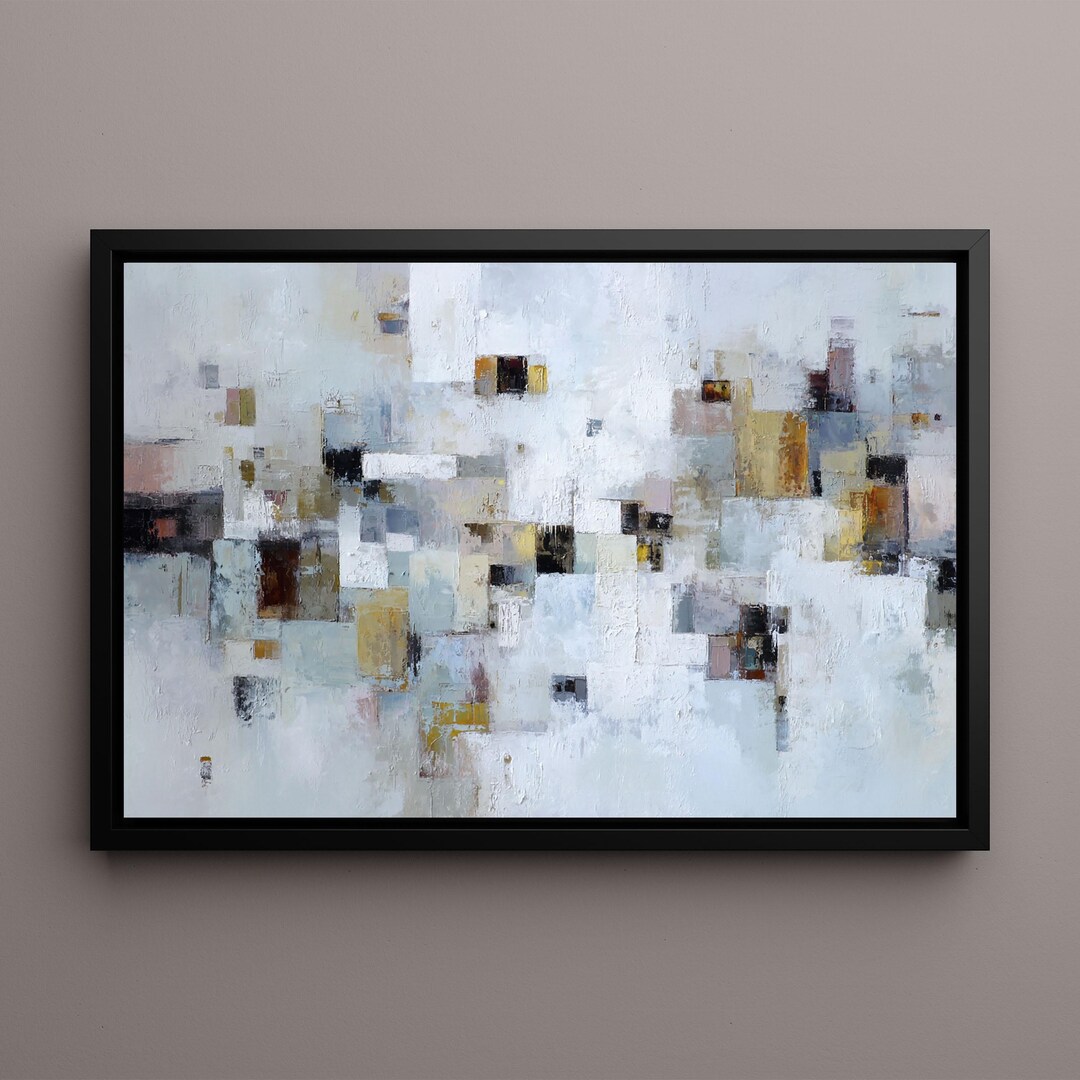 Photo inspiration: Fresh Look at Original Abstract Oil Painting Handmade Modern Textured Geometric Art