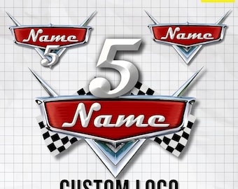 Fuente personalizada con el logotipo de Cars / PNG personalizado / Decoración de cumpleaños (archivo digital)