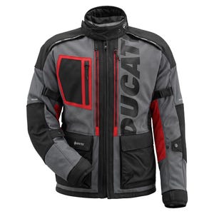 Ducati Strada C5 Motorcycle Jacket: CE Armored Waterproof Textile 600D Cordura Motorbike Touring Jacket