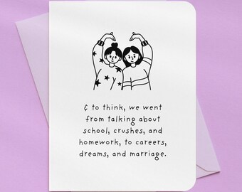 Nostalgic Best Friend Dreams Friendship Appreciation Card | A2 Size 330 GSM Ultra Thick Cardstock