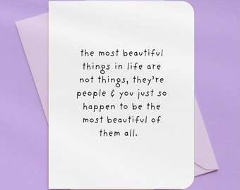 Most Beautiful of Them All Love Card | A2 Size 330 GSM Ultra Thick Cardstock