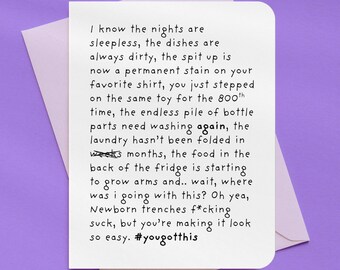 You Got This New Parent Encouragement Card | A2 Size 330 GSM Ultra Thick Cardstock