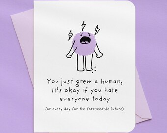 It's Okay to Hate Everyone New Mom Card | A2 Size 330 GSM Ultra Thick Cardstock