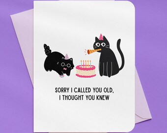 Called You Old Funny Birthday Card | A2 Size 330 GSM Ultra Thick Cardstock